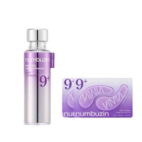 numbuzin - No.9 NAD+ BIO Lifting-sil Essence - 50ml (1ea) & NAD+ Collagen Under Eye Patches - 2ea Set