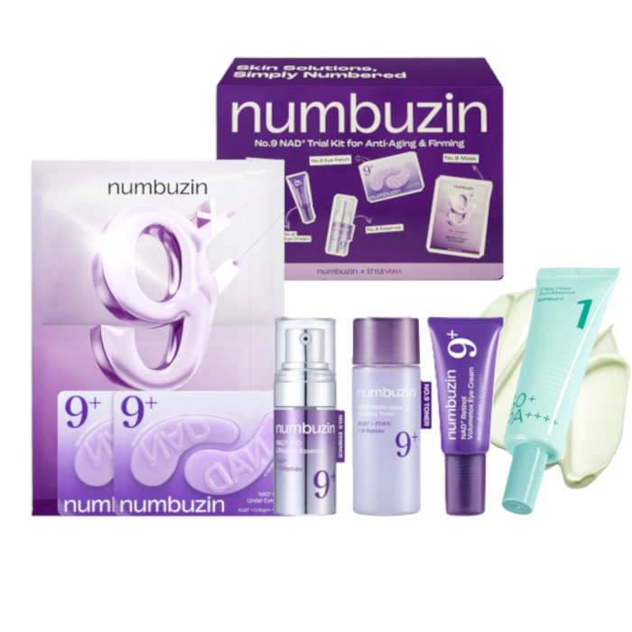 numbuzin - No.9 NAD+ Trial Kit for Anti-Aging & Firming (Stylevana Exclusive) - 1 Set (6Items) & No.1 Clear Filter Sun Essence